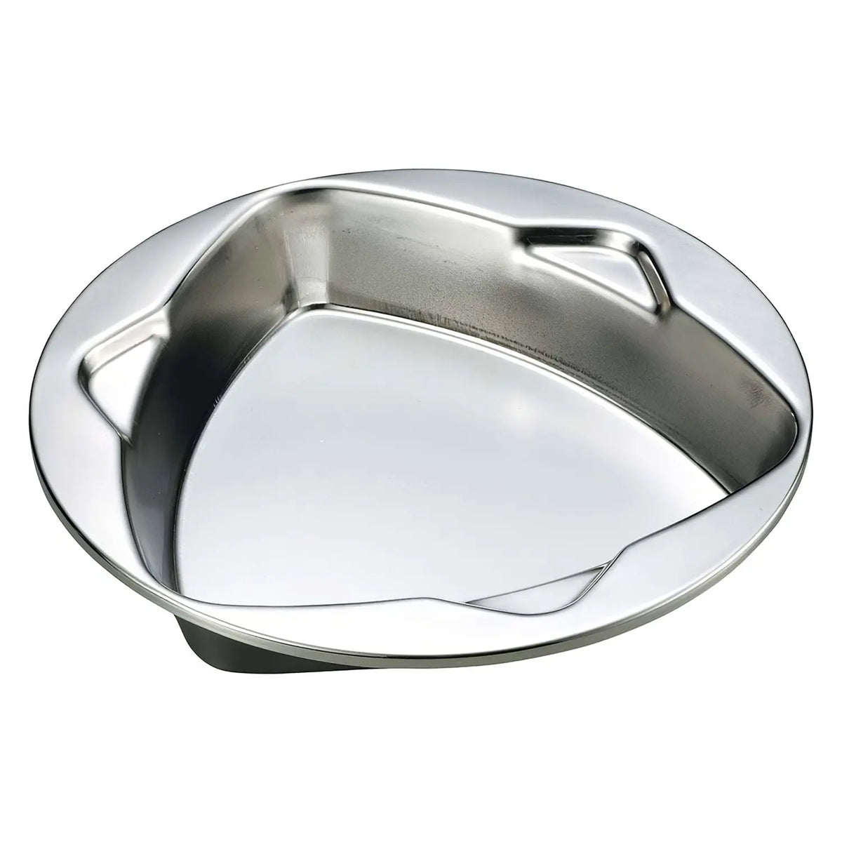 IKD Stainless Steel Antibacterial Triangle Shape Lunch Plate