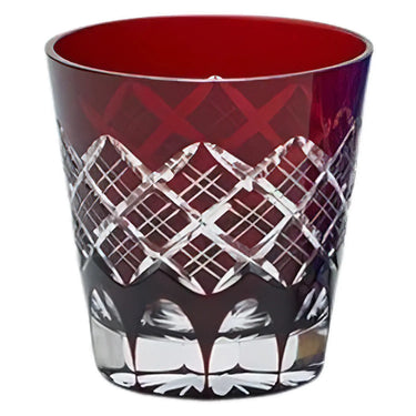 Kimoto Glass Tokyo Edo Kiriko Old Fashioned Glass Layered Yarai