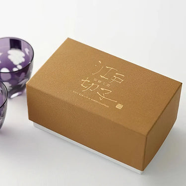 Kimoto Glass Tokyo Edo Kiriko Pair Sake Cup Grapes
