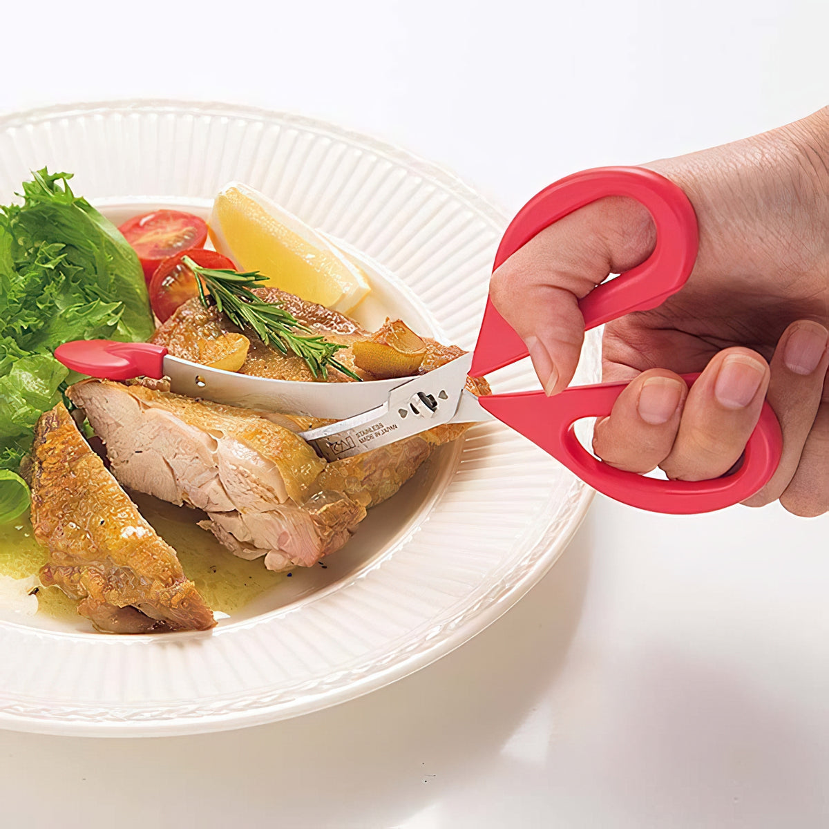 Kiyotsuna Chef Kitchen Mirror ALL Stainless Forged Food Scissors