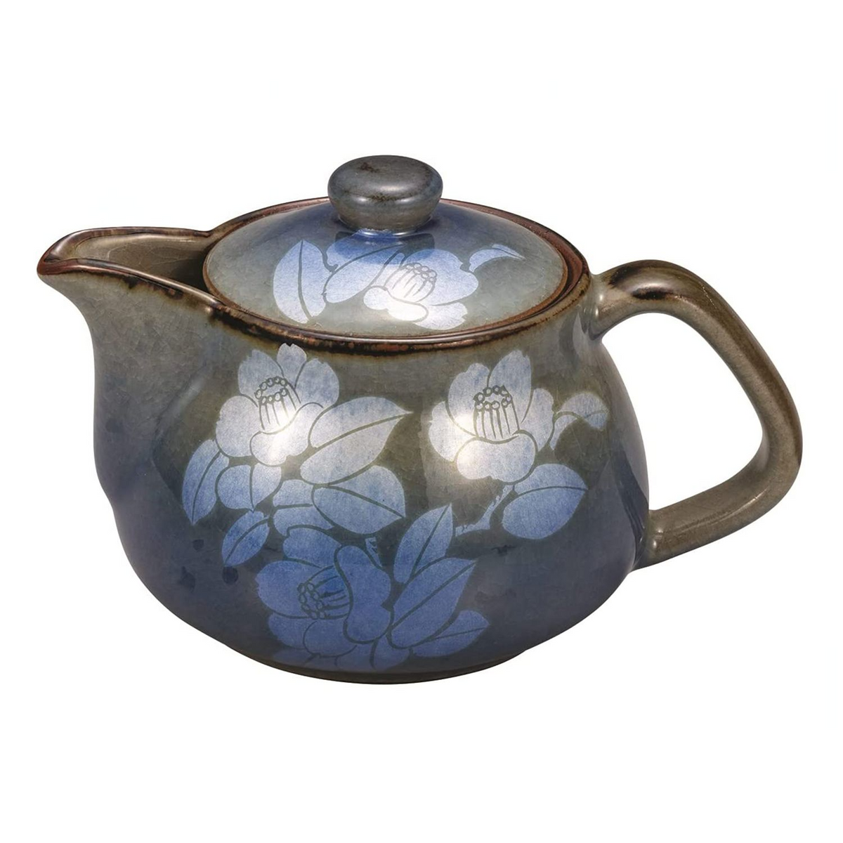 Kutani Ware Porcelain Kyusu Teapot Gindami with Tea Strainer