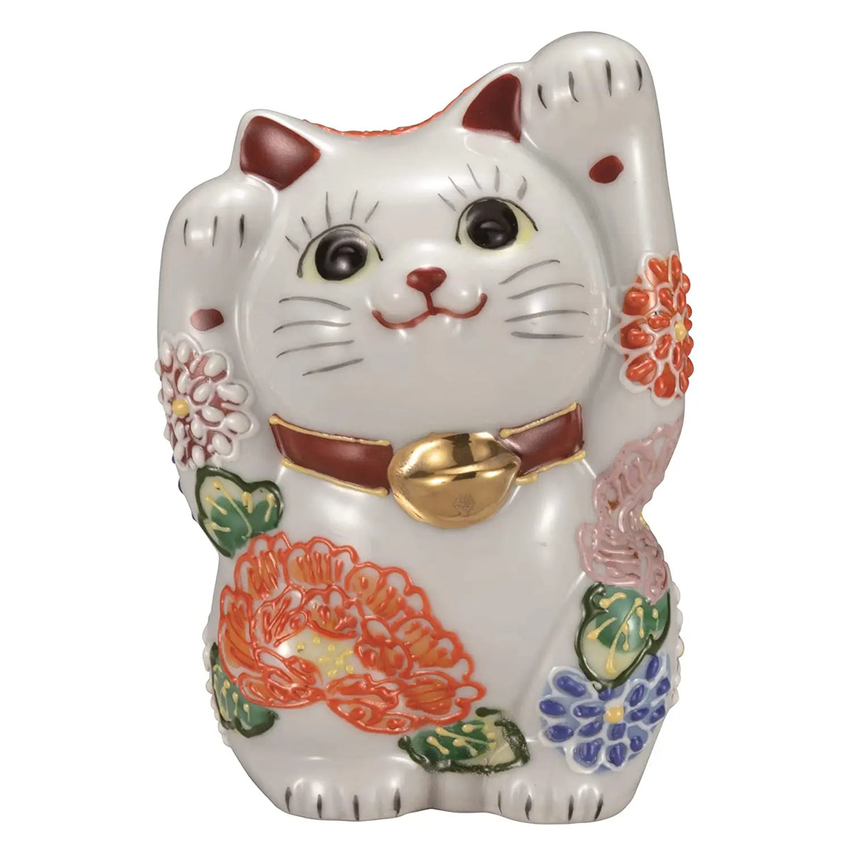 Cute Maneki Neko Lucky Cat Bowl - Mino Ware Japanese Cute Maneki Neko Lucky Cat Bowl - Mino Ware Japanese