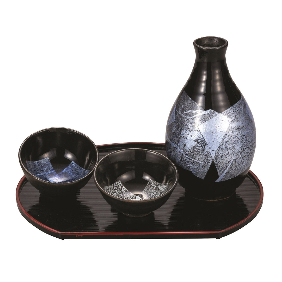 Kutani Ware Porcelain Sakeware Set With Serving Plate  Gindami