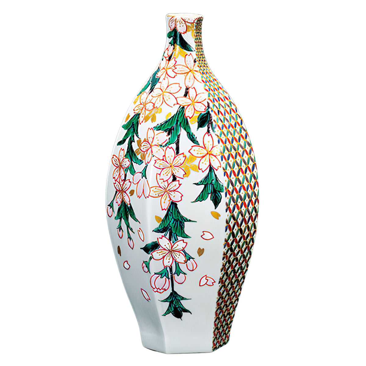 Kutani Ware Porcelain Single-flower Vase Flowers