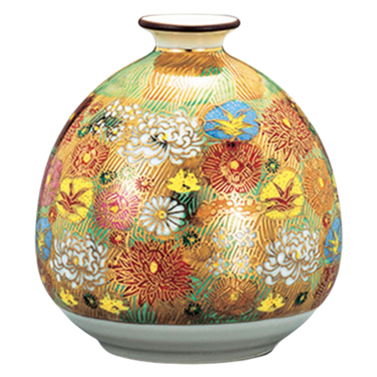 Kutani Ware Porcelain Single-flower Vase Hanazume