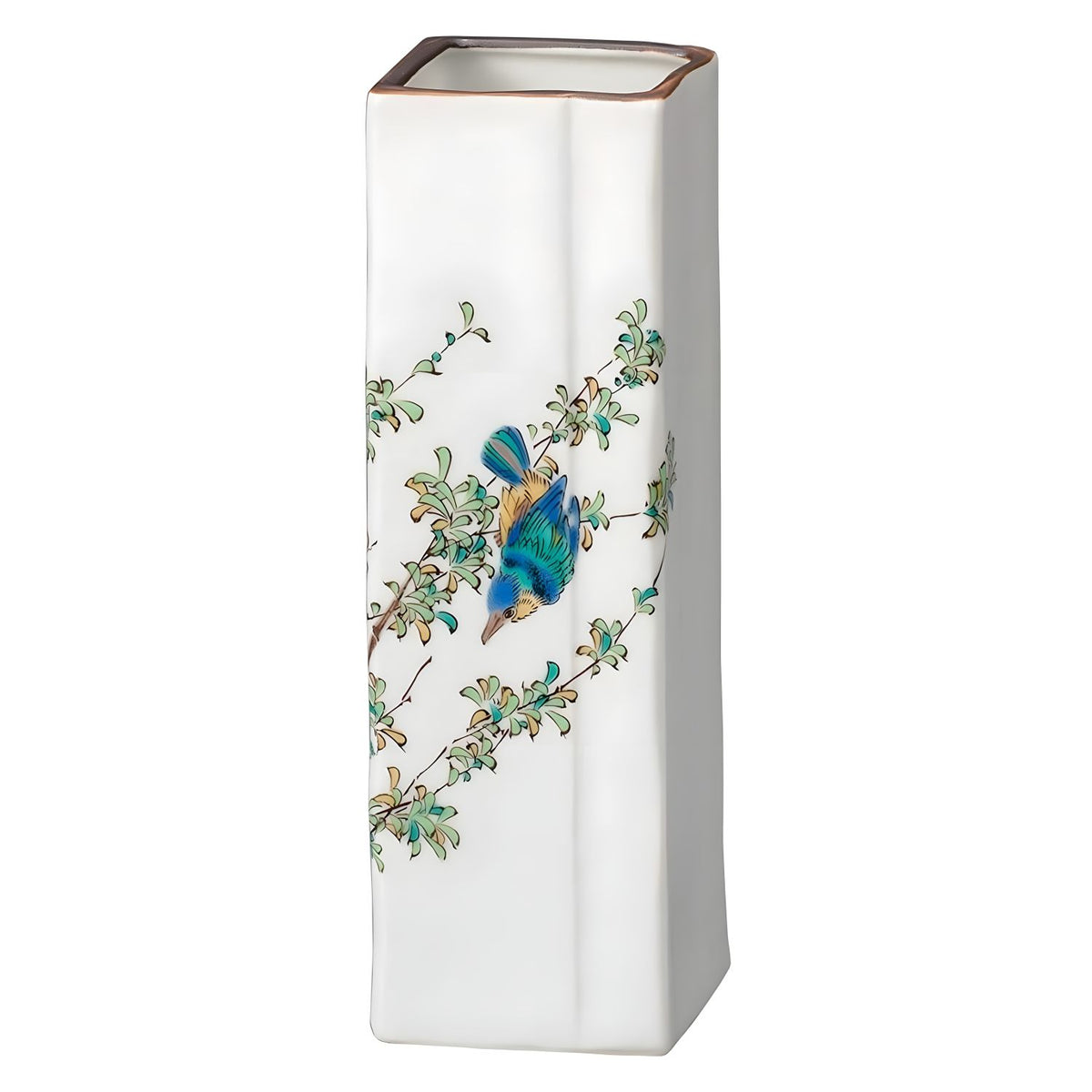 Kutani Ware Porcelain Single-flower Vase Jade