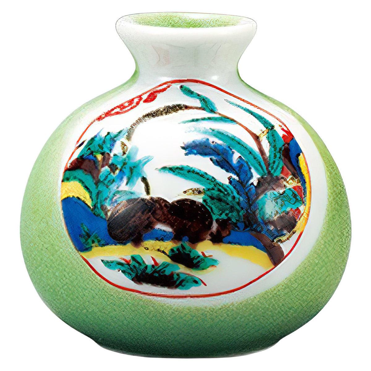 Kutani Ware Porcelain Single-flower Vase Kokutani