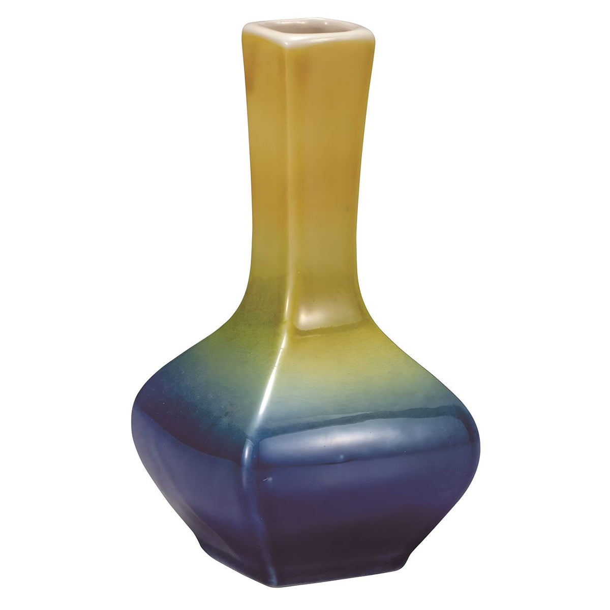 Kutani Ware Porcelain Single-flower Vase Navy Blue