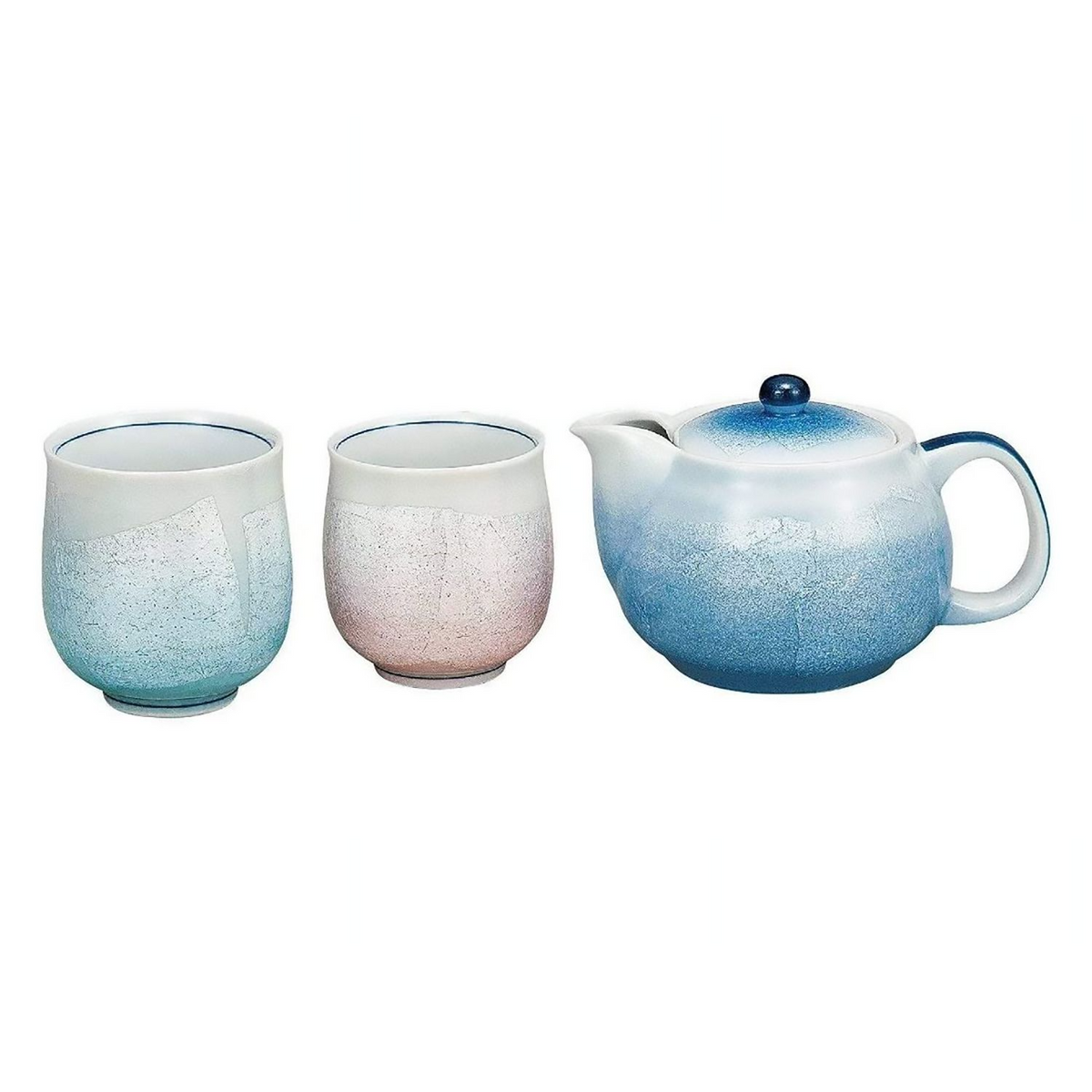 Kutani Ware Porcelain Tea Set Gindami with Tea Strainer