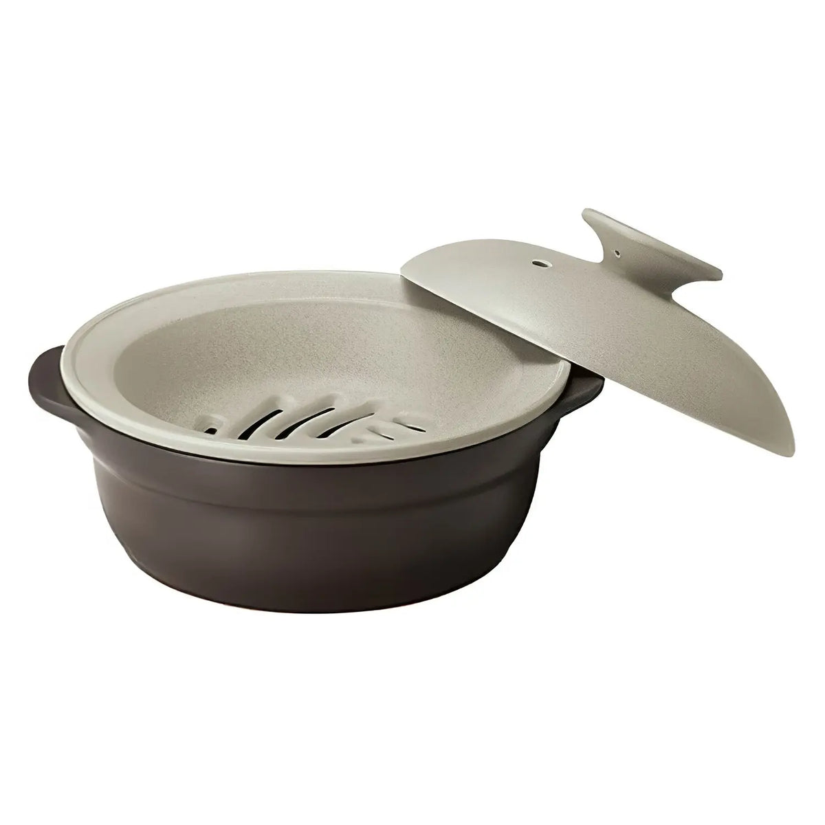 M.STYLE Karl Ceramic Induction Donabe Casserole and Steamer Insert
