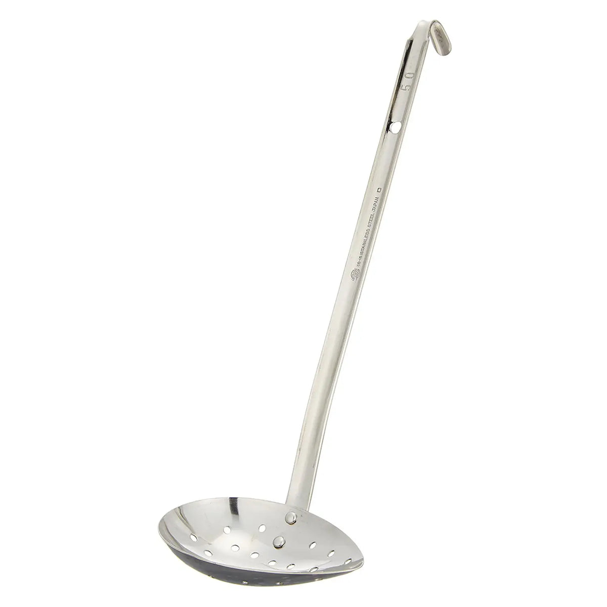 MARUTAMA Stainless Steel Side-Scooping Ladle with Holes
