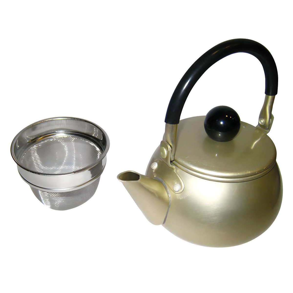 Maekawa Kinzoku Aluminum Kyusu Teapot with Tea Strainer