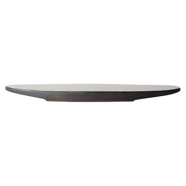 Marumi Yasuda Kawara Yuki Ceramic Flat Oval Plate