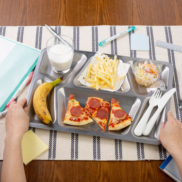 Nihon Metal Works Eco Clean Stainless Steel 6 Compartments Lunch Tray