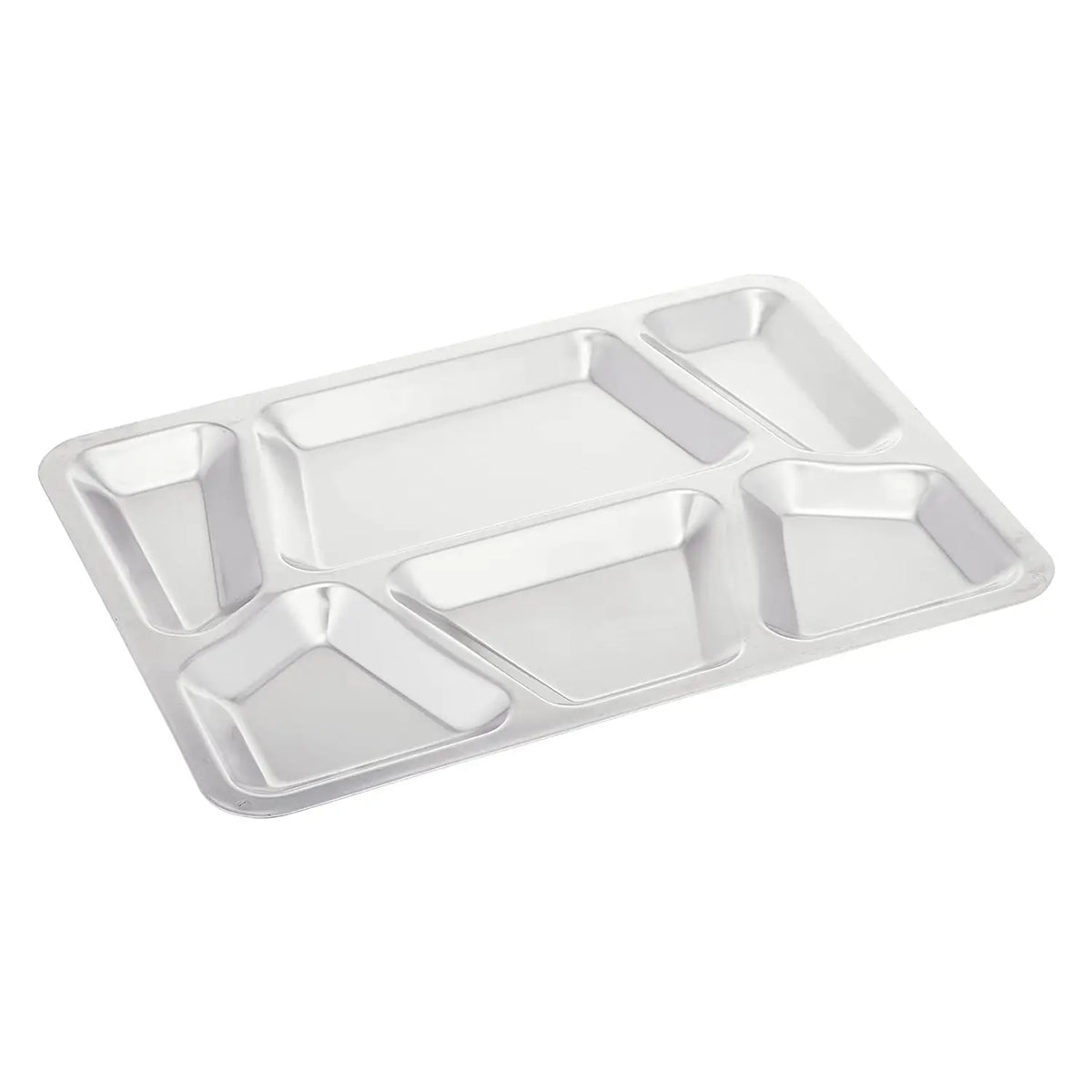Nihon Metal Works Stainless Steel Antibacterial 6 Compartments Lunch Tray