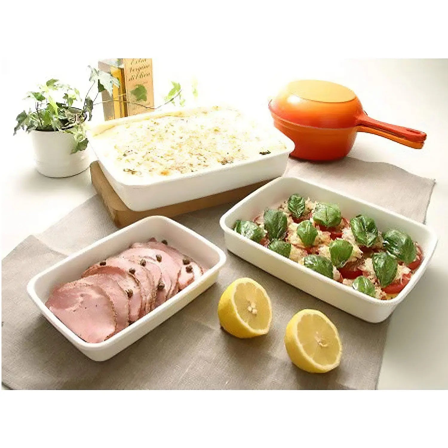 Noda Horo White Series Enamel Square Food Containers with Sealed Lid -  Globalkitchen Japan
