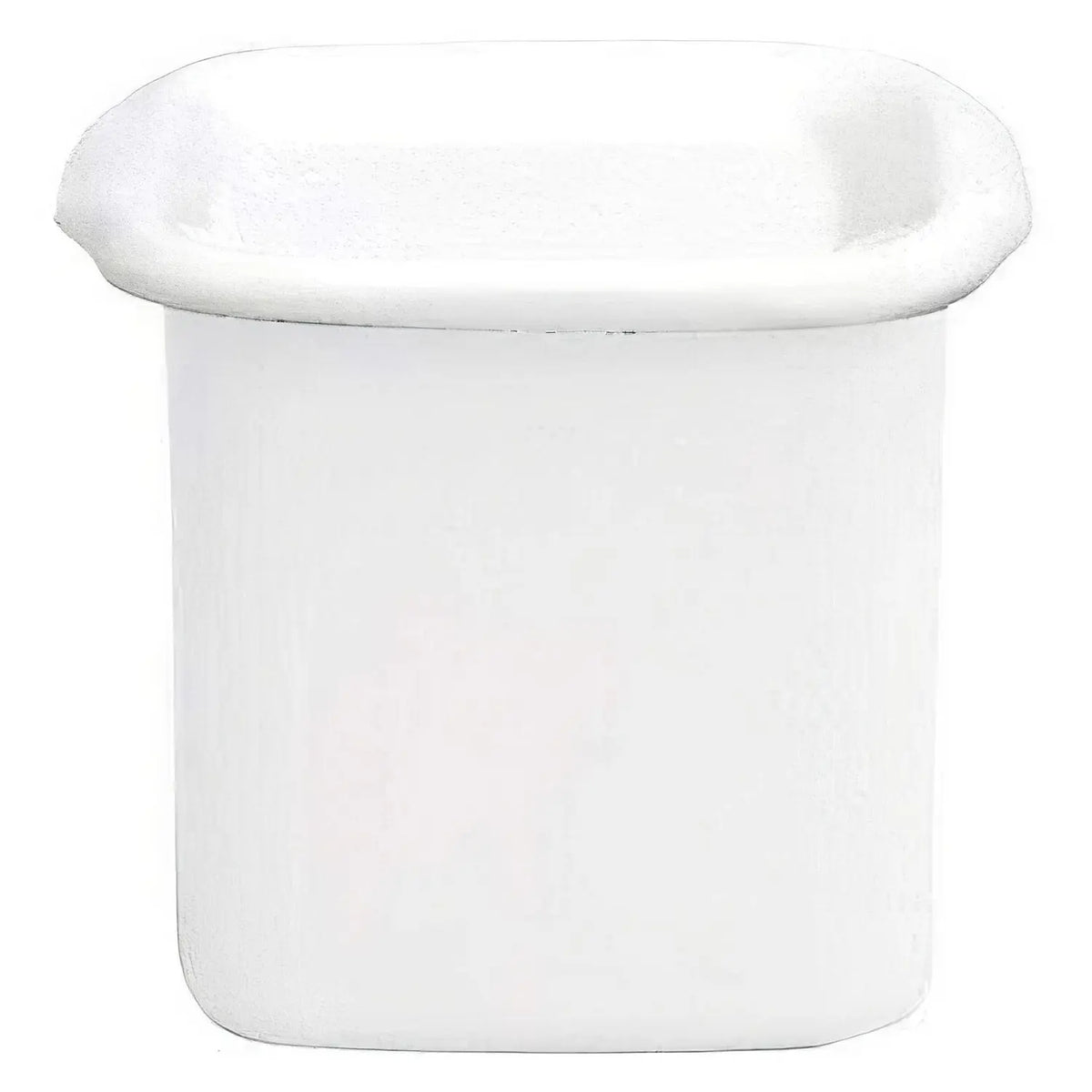 Noda Horo White Series Enamel Square Food Containers with Enamel Lid