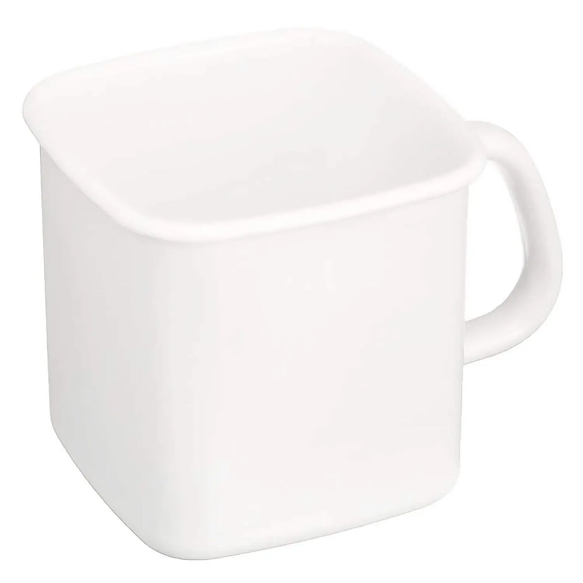 Noda Horo White Series Enamel Square Food Containers with Handle and Lid 1.2L