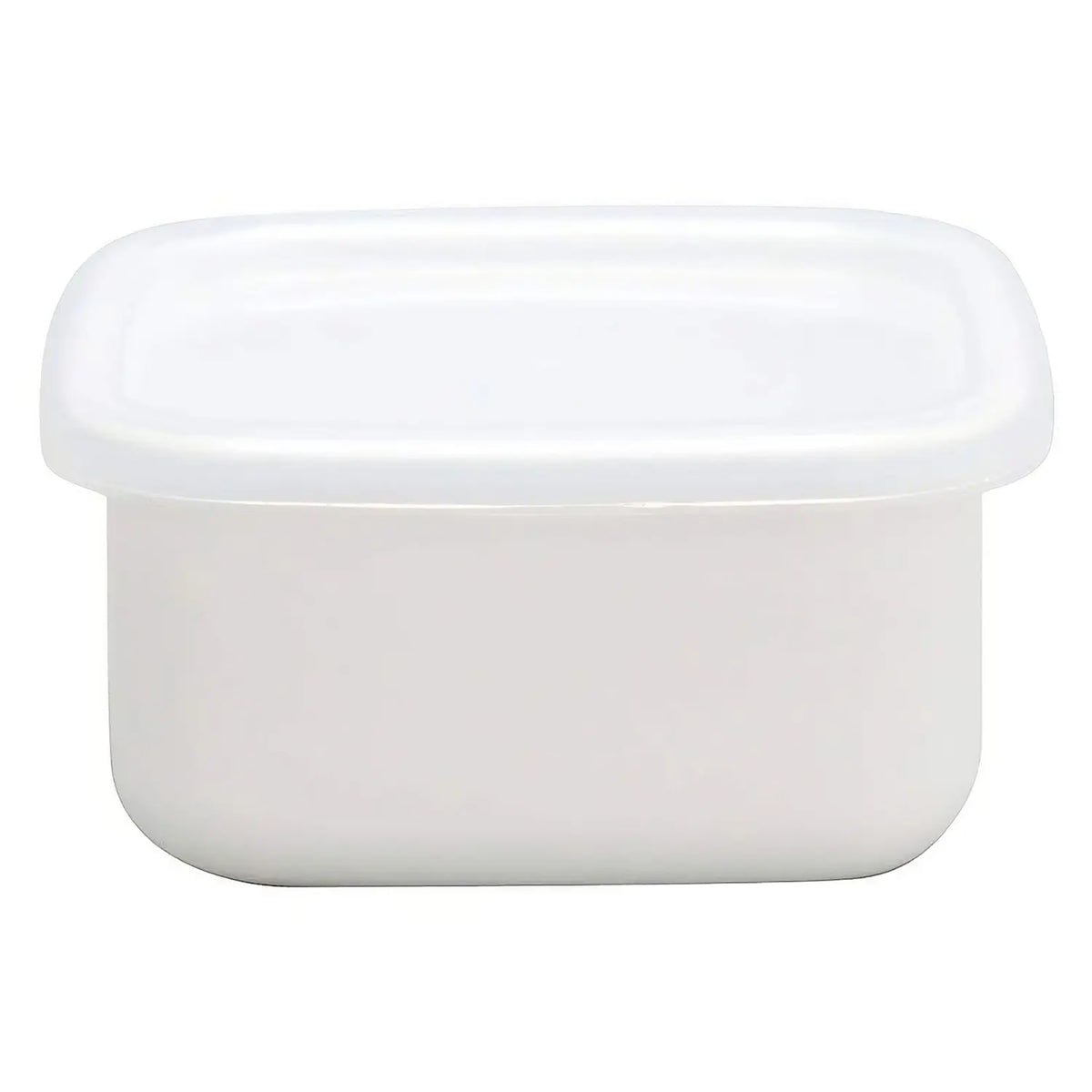 Noda Horo White Series Enamel Square Food Containers with Lid -  Globalkitchen Japan