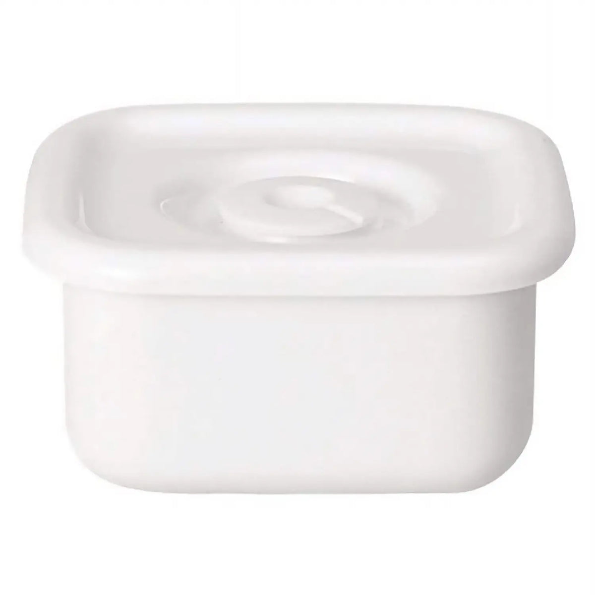 Noda Horo White Series Enamel Square Food Containers with Sealed Lid