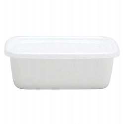 Noda Horo Enamel Rectangular Deep Food Storage Container with Seal Lid