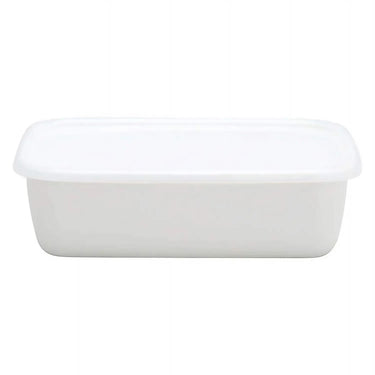 Noda Horo Enamel Rectangular Deep Food Storage Container with Seal Lid