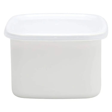 Noda Horo Enamel Square Food Storage Container with Seal Lid