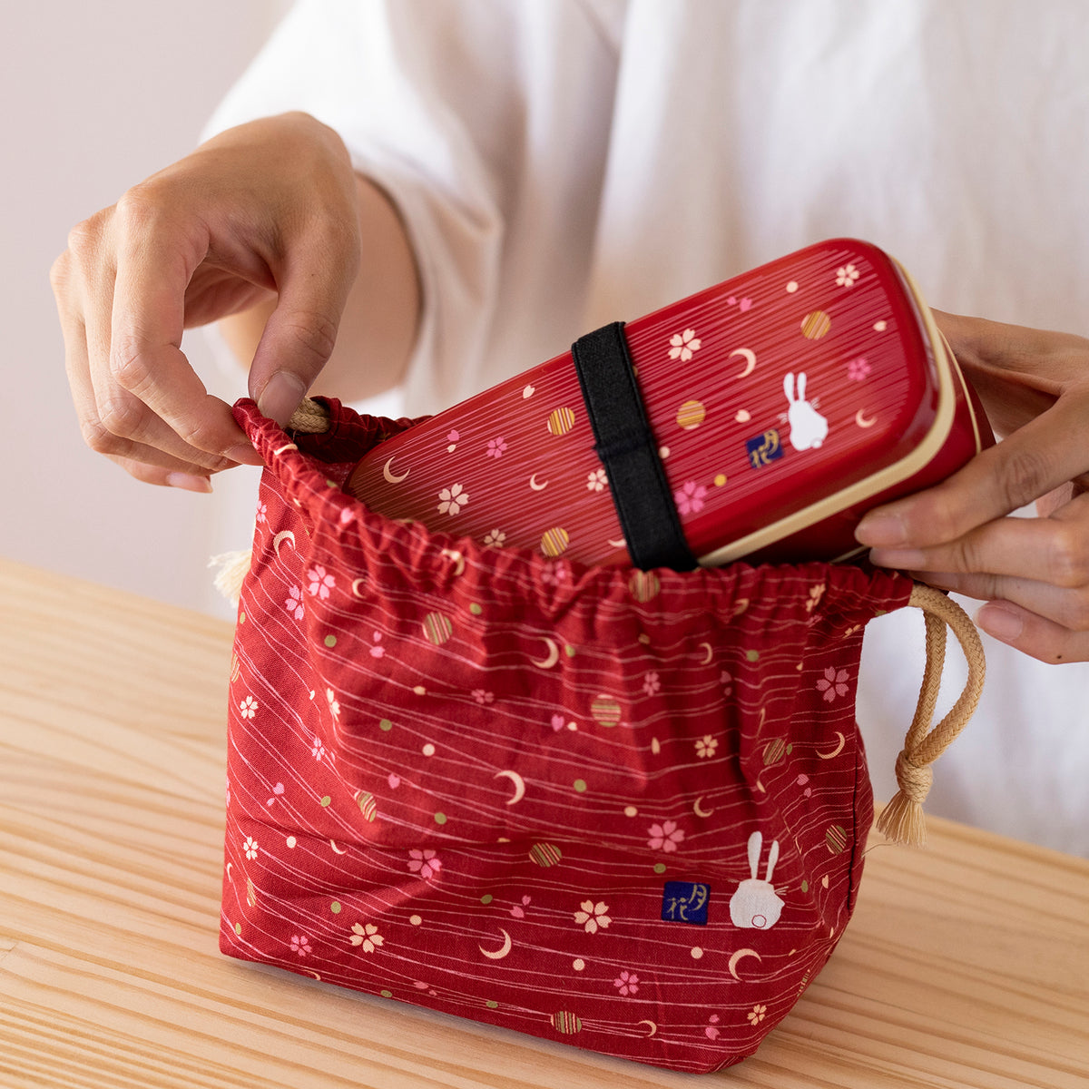 OSK Tsukihana Airtight Bento Lunch Box with Lunch Bag Set