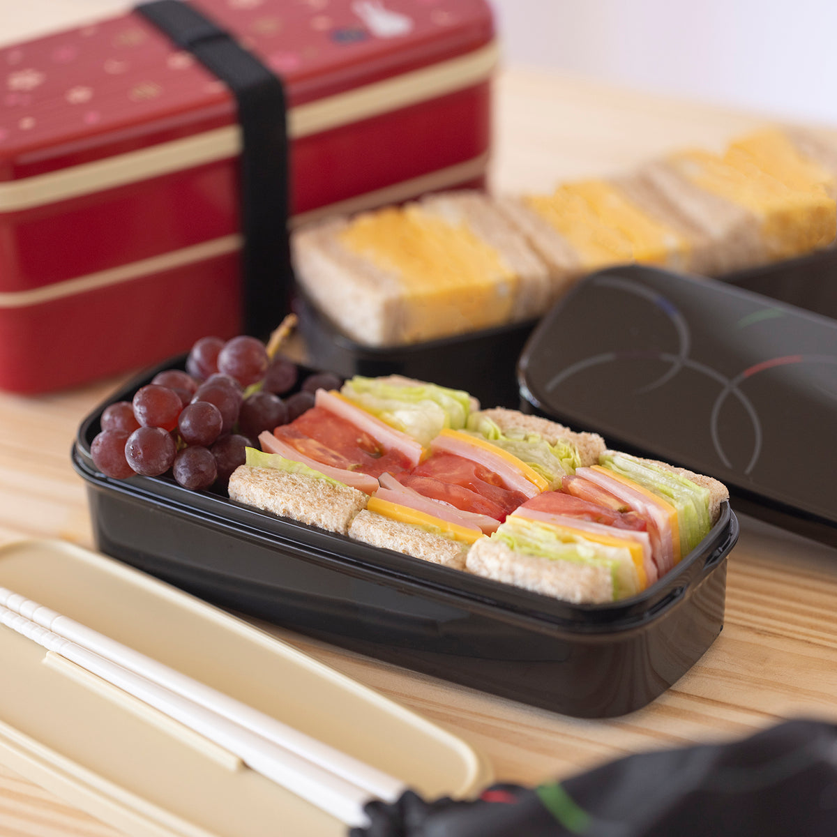 2 Tier Lunch Box Bento Box Avec Sac Lunch & Couverts, Botes Lunch