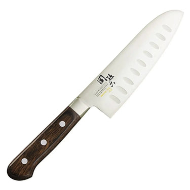 Seki Magoroku Benifuji Molybdenum Vanadium Stainless Steel Dimple Hollow Edge Santoku Knife