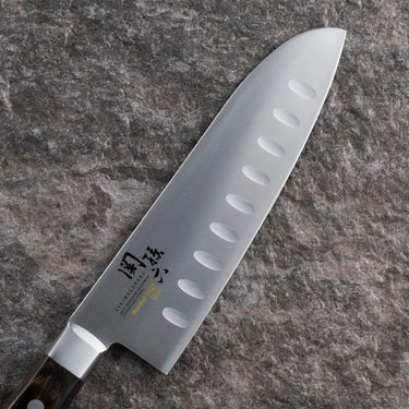 Seki Magoroku Benifuji Molybdenum Vanadium Stainless Steel Dimple Hollow Edge Santoku Knife