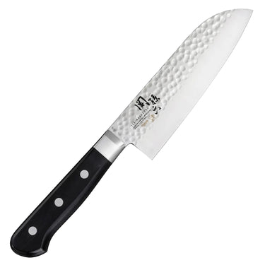 Seki Magoroku Imayo Molybdenum Vanadium Stainless Steel Santoku Knife Hammer Finish