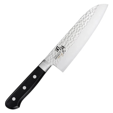 Seki Magoroku Imayo Molybdenum Vanadium Stainless Steel Santoku Knife Hammer Finish