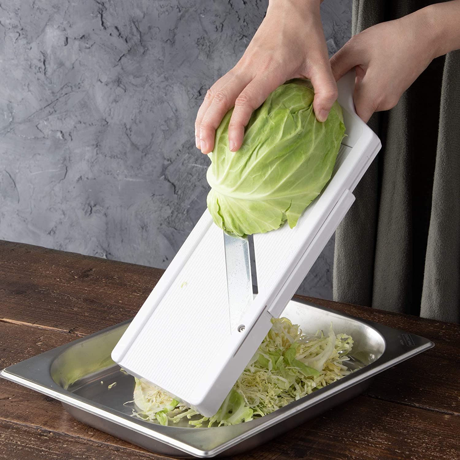 Shimomura Manual Food Chopper Spinning Vegetable Mincer by Japanese Taste
