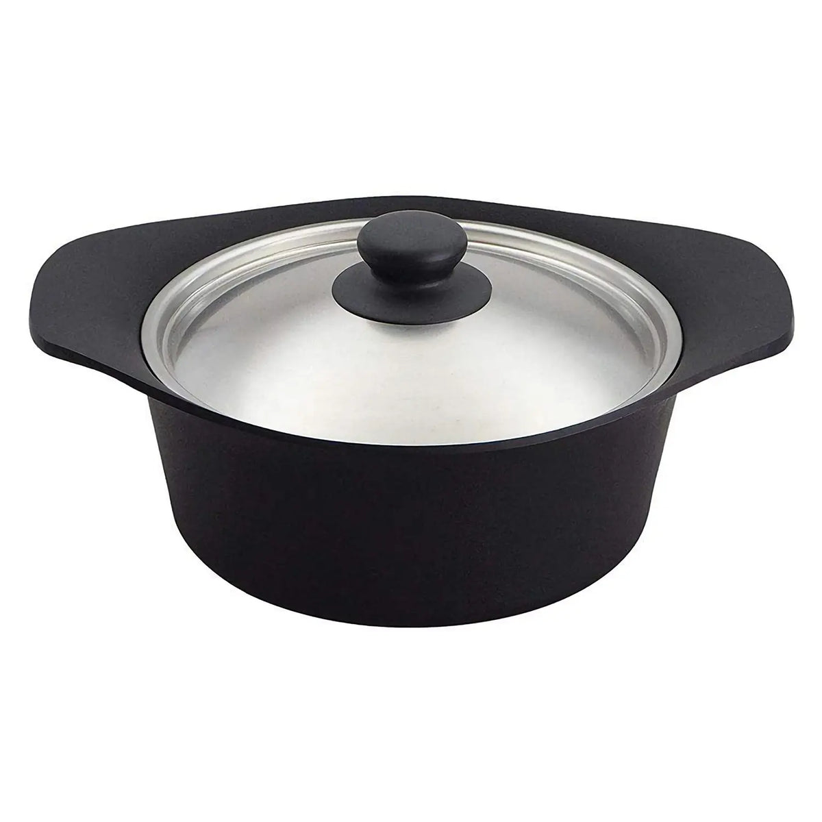 Sori Yanagi Cast Iron Induction Deep Casserole 22cm with Stainless Steel Lid