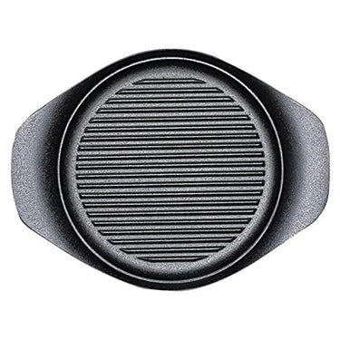 Sori Yanagi Cast Iron Induction Grill Pan 22cm with Lid & Fork