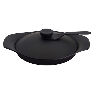 Sori Yanagi Cast Iron Induction Oil Pan Griddle 22cm with Lid & Fork