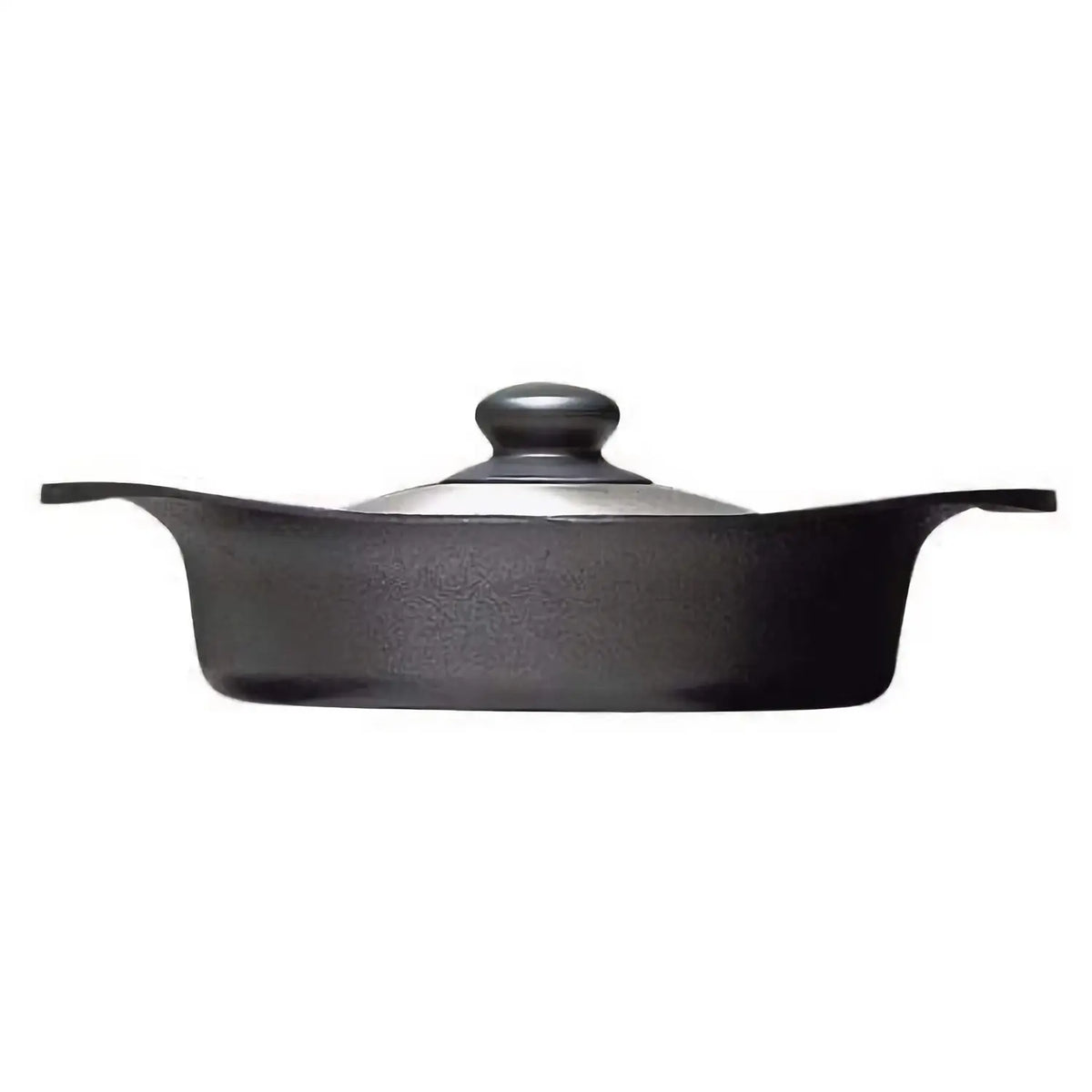 Sori Yanagi Cast Iron Induction Shallow Casserole 22cm with Stainless Steel Lid