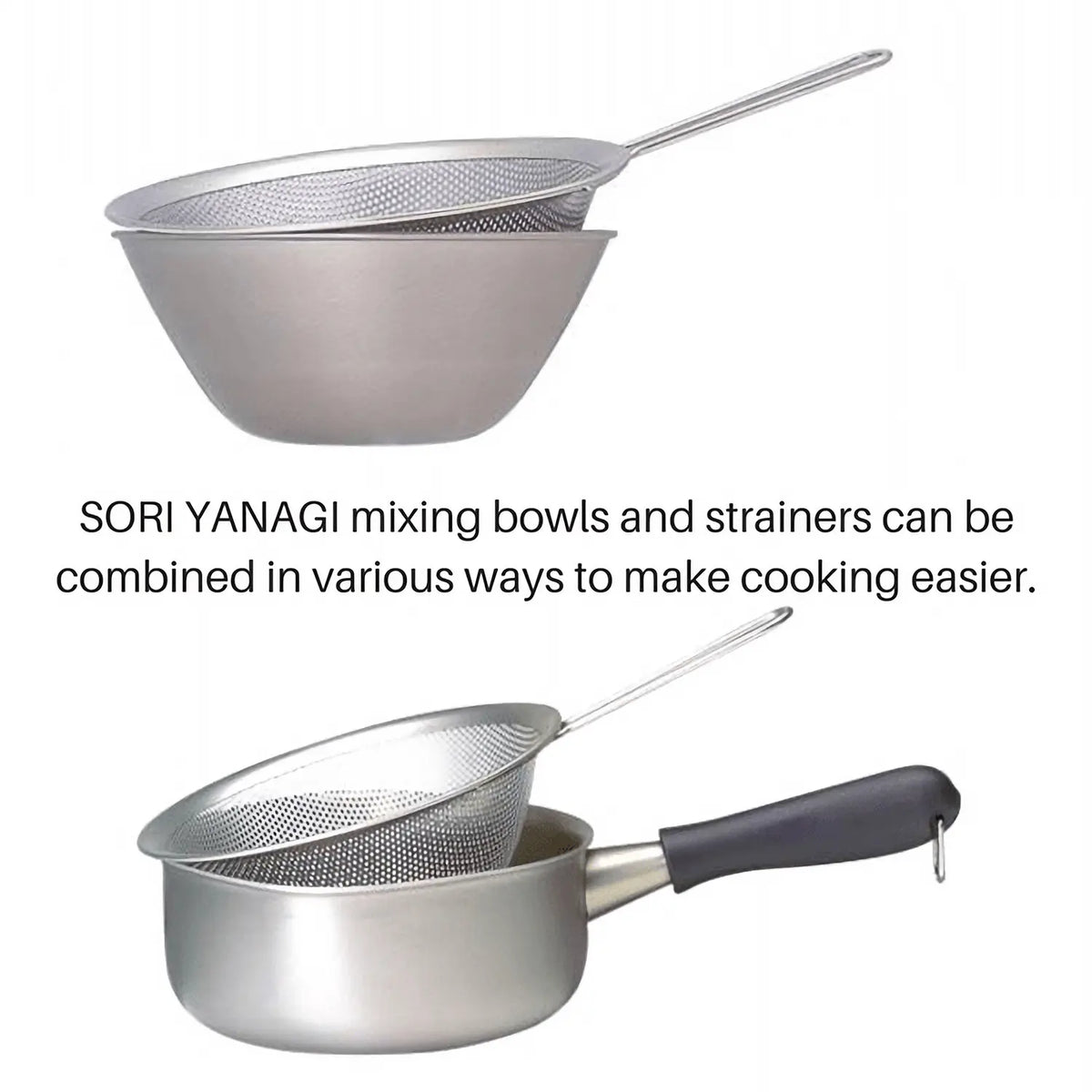 Sori Yanagi Stainless Steel Perforated Strainer with Handle