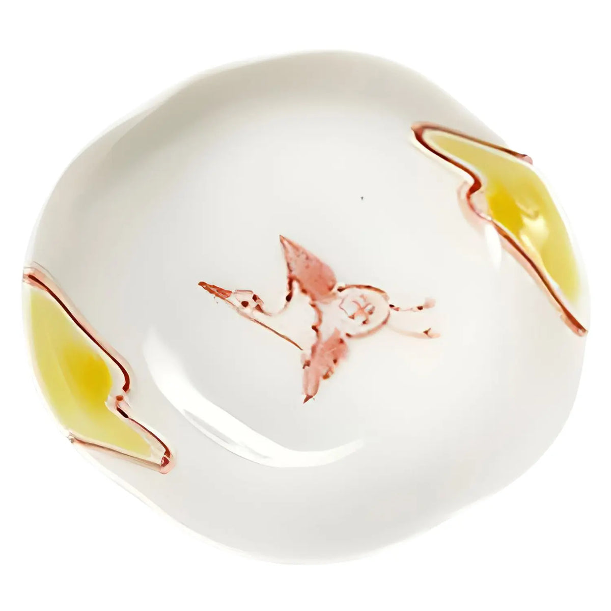 Soukyu Porcelain Lucky Charm Koduke Tiny Bowl Red Crane