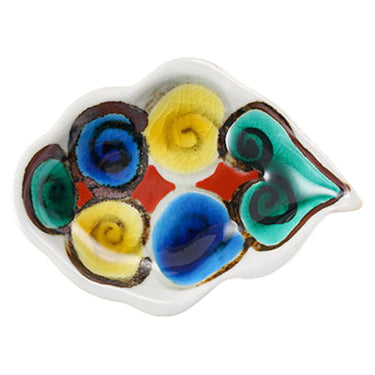Soukyu Porcelain Lucky Charm Mamezara Plate Iridescent Clouds