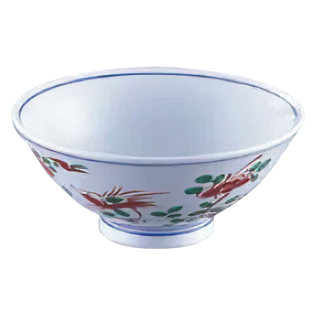 TKG Mino Ware Porcelain Tempered Rice Bowl Akae-kachou 11.4cm