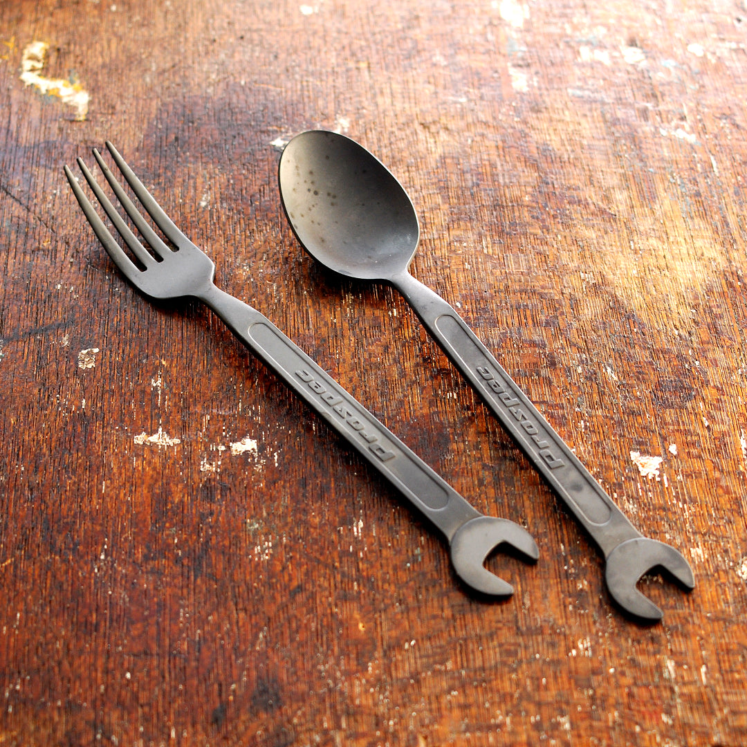 Takeda Stainless Steel Spanner shaped Black Spoon