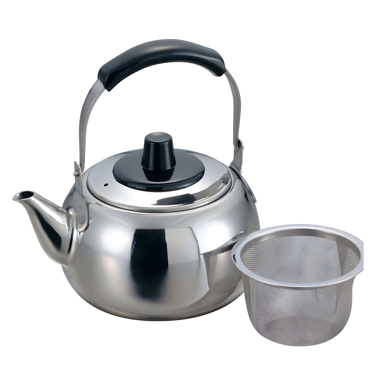 Takei-Kibutsu Stainless Steel Steel Kyusu Teapot with Tea Strainer