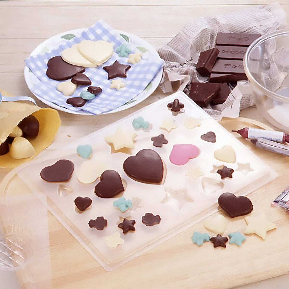 TIGERCROWN Polystyrene Multi-Shape Chocolate Mold