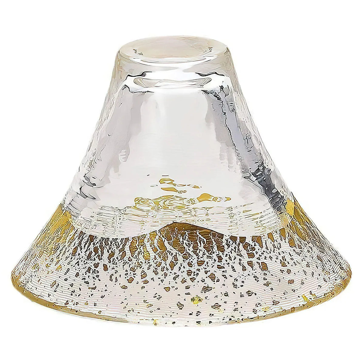 Toyo Sasaki Glass Mount Fuji Glass with Gold Sake Cup