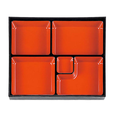 Wakaizumi Shikki ABS Resin 5-Divided Shokado Bento Box