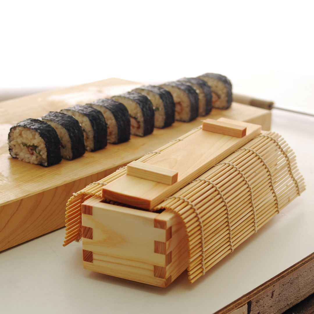 Wooden Rectangular Sushi Press Mold Box japanese kitchen Sushi Making Kit  Household DIY Sushi Rice Roller