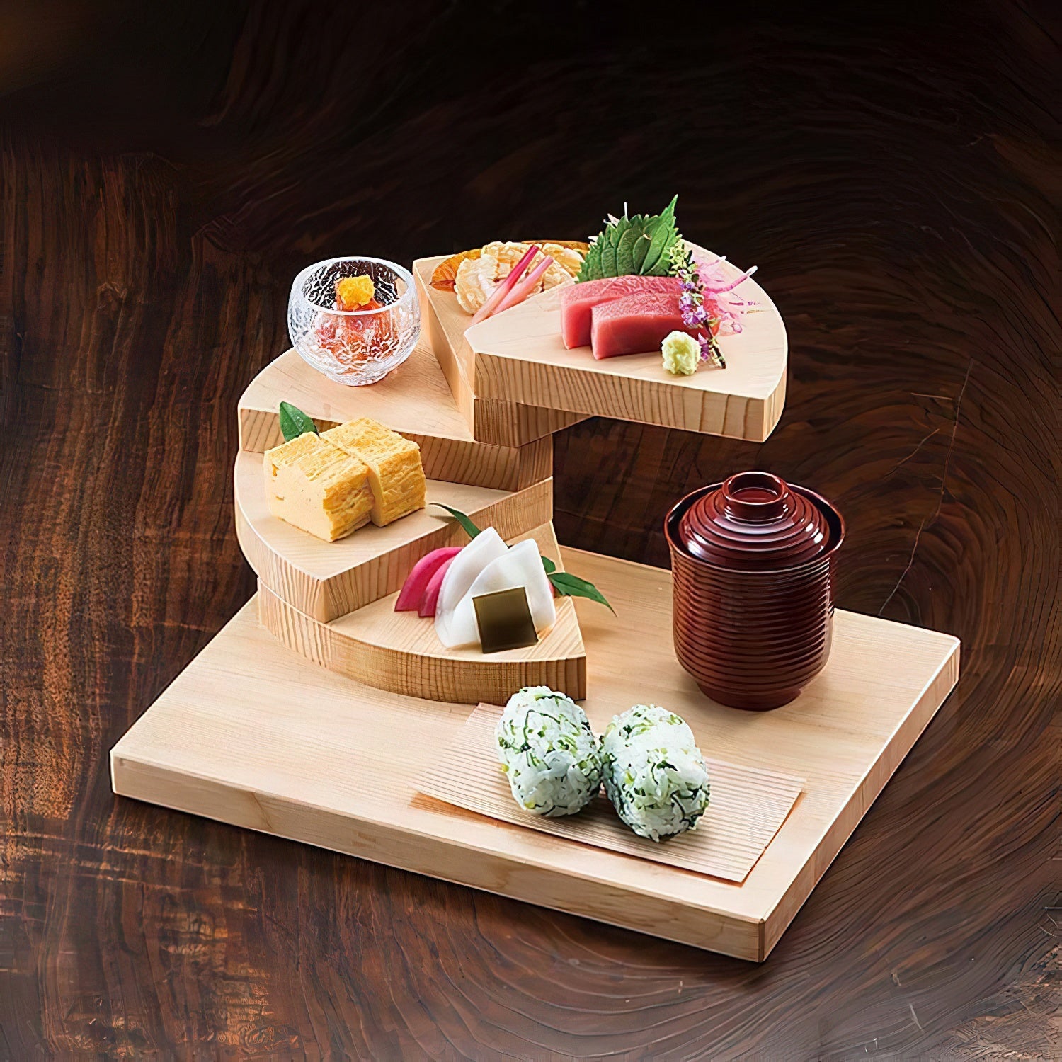 Yamacoh Hinoki Cypress Wooden Roll Sushi Mold - Globalkitchen Japan