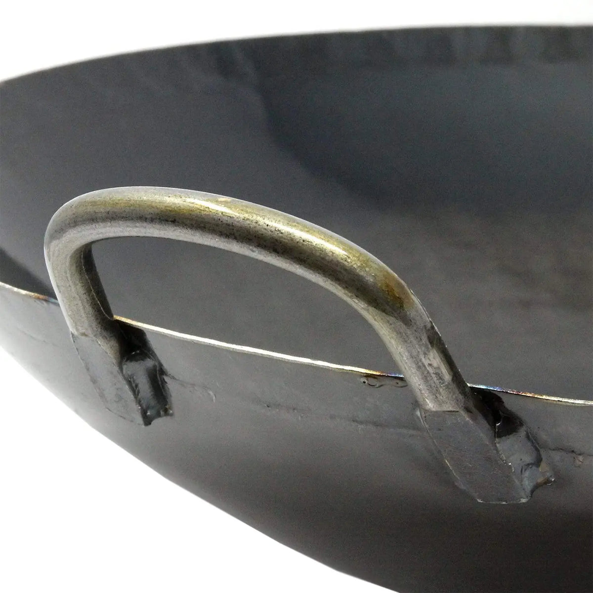 Yamada One-Hand Iron Wok - 24cm Diameter, 1.2mm Thick, Japanese Import For Gas Stovetops